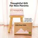 Organic Burp Cloths Baby Boy & Girl - 5-Pack Super Absorbent Cotton Burping Cloths for Babies, Soft & Plush Newborn Spit Up Rags, Infant Towels for Milk Spit Up, Unisex, Large 21" x 10" (Sweet Charm)