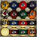 Collapsar Deluxe 2-1/4" Billiard Pool Balls Marble-Swirl Style Billiards Ball Complete 16 Ball Set (Several Style)