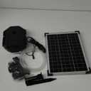 POPOSOAP Pond Filter with 20W Solar Fountain Pump, Solar Pond Filter with 280GPH Pump & Fountain Kit, Outdoor Filter Box with 6.6FT PVC Tubing, Perfect for Ponds Clean, Clear, and Add Water Features