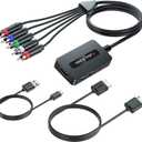 HDMI to Component Only Converter Cable with HDMI and Component Cables, 1080P HDMI to YPbPr Only, HDMI in Component Out Converter for DVD/STB/PS3/PS4