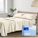 Head or Foot 100% Cotton Bed Sheets Cal King Sheet Set - 400 Thread Count Sheets Cal King Size 4 PC Set (Yellow), Soft, Cooling, Hotel-Quality 16" Deep Pocket Sateen Cotton Bedsheet for Hot Sleepers