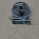 BESKAR Clip on Fan, Portable Small Desk Fans with Strong Airflow, 3 Speeds with Personal Fans Sturdy Clamp, Quiet Desk Fan & Clip Fan with USB Cord Powered - No Battery (Sky Blue)