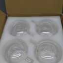 4 Pack Double Walled Glass Coffee Mugs, 16 oz Large Insulated Clear Coffee Cups with Handle, Cappuccino Mug for Espresso, Latte, Americano, Tea Bag, Beverage, Heat & Cold Resistant