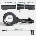 3 Pin Female Ebike Half-Twist Throttle for BAFANG BBS01B BBS02B BBSHD Mid Motors, Waterproof Speed Throttle Handlebar for BAFANG Conversion Kit Accessories
