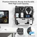 KDD Keyboard and Mouse Display Stand Holder, Wall Mount Office Organization Pegboard Combination Kit with Pen holder, Hooks, Headset & Controller Stand for Office & Home Hanging Organizer Storage