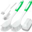 Holikme 5Pack Kitchen Cleaning Brush, Green