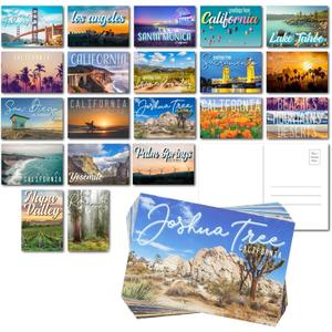 40 Pack Vintage California Travel Postcards, 20 Designs Bulk Set (4x6 In)