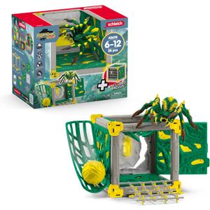 Schleich Eldrador Creatures - 28 PC Jungle Battle Cave with Spider Toy Playset - Tarantula Figurine for Boys and Girls with Expandable Fortress - Interactive, Imaginative Play for Kids Ages 7+ | 42678