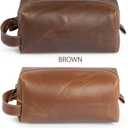 Londo Leather Cosmetic Makeup Pouch & Travel Watch Box. High Quality Stylish Durable Protective Storage Organizer for Toiletries & Versatile Accessories (Black)