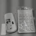 TRELC Wireless Numeric Keypad, Mini 2.4G 18 Keys Number Pad, Portable Silent Financial Accounting Numeric Keypad Keyboard Extensions with Wireless Mouse for Laptop, PC, Desktop, Notebook (White)