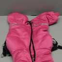 BRKURLEG Dog Winter Coat with Harness Built in, Winter Dog Jacket for Small and Medium Dogs, Small Dogs Snowsuit Reflective Windproof Cold Weather Coat, Puppy Warm Fleece Coats, Hot Pink, L