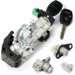 06350-SAA-G30 Ignition Switch Lock Cylinder Assembly with 2 Remote Keys 46 Electronic Chips Compatible with Honda Civic 2006 2007 2008 2009 2010 2011 Replacement# 35100-SDA-A71