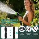 Garden Hose 75FT, Flexible Lightweight Non-Expandable Water Hose with 10 Function Nozzle, Leak-Proof, Burst-Resistant, High-Pressure for Yard, Outdoor