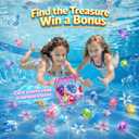 DISHIO Kids Diving Pool Toys Set with Treasure Chest, Sinking Swim Rings Sticks Sharks & Mermaid, Underwater Swimming Games Competition Toys with Bracelet Reward for Boys Girls Summer Toys