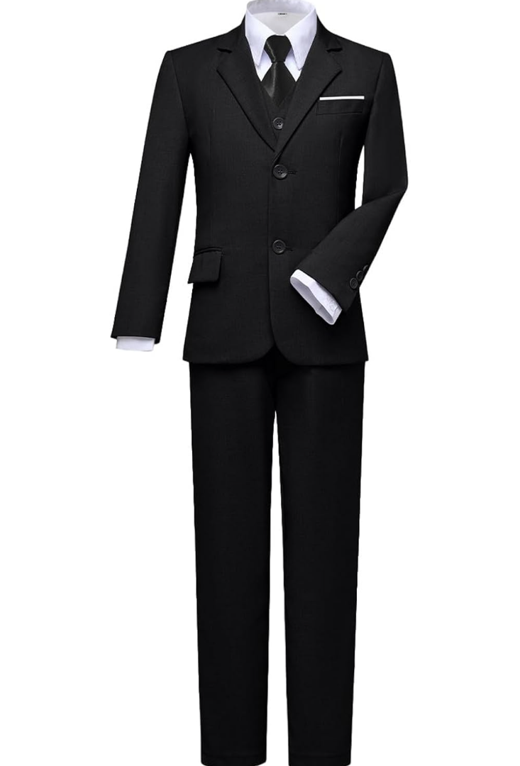 Visaccy Boys Suits Slim Fit Dress Clothes Ring Bearer Outfit, 16