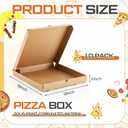 Fullhawl 10 Pcs Corrugated Pizza Boxes 18 x 18 Inches, Grease Resistant Kraft Takeout Containers Packing Boxes for Cake, Cookies, Food and Crafts