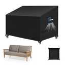 SIRUITON 4-Seat 73" W x 27" D x 35" H Garden Patio Sofa/Loveseat/Bench Cover,Heavy Duty 420D Oxford Waterproof Outdoor Sofa Cover, Lawn Patio Furniture Covers