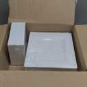 Aya's Cutlery Kingdom 100 Square Plastic Plates - Heavy Duty Disposable Plates - Includes 50 Dinner Plates (10-Inch) and 50 Salad Appetizer Plates (7-Inch) - Elegant White Party Plate for Holidays