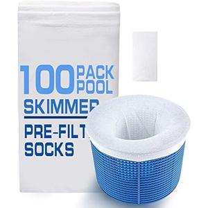 GOKU Swimming Pool Filter Skimmer Socks for Inground & Above Ground Pool, Fine Mesh Leaves Pollen Catcher Debris Pre-Filter Scum Sock, Pool Basket Net Protector Strainer Liners Savers
