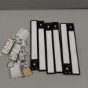 12" Ultra-Thin Under Cabinet Lighting Wireless, Aluminum Alloy Under Counter Lights for Kitchen, 3-Color-Temps Magnetic Closet Lights, Rechargeable Motion Sensor Light Indoor (6 Pack, Black)