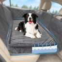 Loiion Thickened 4 in Orthopedic Dog Car Bed, Non-Slip Backseat Pet Mat, Removable Washable for SUVs/ Sedans/ Trucks, Plush Comfort for Large/ Senior Dogs, Easy Clean (Dark Gray, (50" L×24.6" W×4" H)) Medium