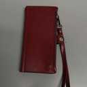 XcaseBar Compatible with ‌iPhone 16e 6.1" Wallet case with Zipper Credit Card Holder【RFID Blocking】,Flip Folio Book PU Leather Phone case Shockproof Cover Men Women for Apple 16e case Wine Red