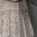 Soalmost Washable Area Rug 8x12, Large Soft Rugs for Living Room Vintage Beige Carpet 8x12 Area Rugs for Bedroom Dining Room Non-Slip Stain Resistant Under Table Rug