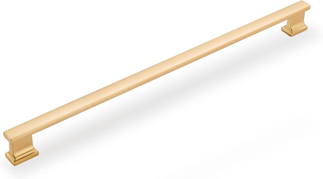 6 Pack 13.6 Inch Length|12.6 inch(320mm) Hole Center Brushed Gold Kitchen Cabinet Handles, Cabinet Pulls Kitchen Cabinet Hardware, Cupboard Pulls, Drawer Handles