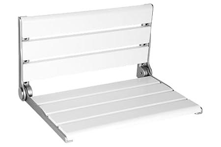 18" Wall Mounted Shower Seat, Shower Bench Wall Mount for Inside Shower, Fold Down Shower Seat, Shower Seats for Adults