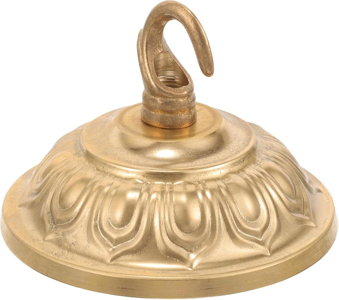 Gadpiparty Vintage Copper Chandelier Ceiling Plate, Light Canopy Kit with Hook Pendant Light Cover Plate Plant Hanger for Fitting Chandelier Lamp Light