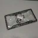 Black Leopard Print License Plate Frame - 1 Pack Aluminum Metal Novelty Auto Tag Frame Black Cheetah Car Accessories License Plate Holder Universal US Canada Size 12.3 x 6.3 Inch 4 Hole with Screws