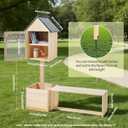 Little Library Box Outdoor Kit with Bench & Planter, 3-in-1 Pine, 47*43in