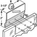 Prime-Line M 6053 Frameless Shower Door Top Bracket Roller Assembly, 3/4 In. Round Plastic Wheel, Ball Bearings, Extruded Aluminum, Bright Finish, Chrome(2 Pack)