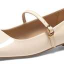 Womens Mary Jane Flats Closed Square Toe Ballet Flat Dressy Comfortable Slip on Shoes, 6