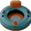 Retrospec Siesta Float Inflatable River Tube | Heavy-Duty Water Float w/Backrest & Cup Holders | 300 lbs | Repair Kit | Pool, Lake & River, One Size