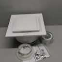 Bathroom Exhaust Fan with Light,6000K 12W Square LED,141CFM 0.7 Sones 4 Inches Duct 115V,Quiet Bathroom Ventilation Exhaust Fan for Shower/Restroom/Office/Home (6000k LED)