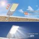 JAYNLT X-12000W Solar Street Lights,6500K Commercial Parking Lot Light Dusk to Dawn,IP68 Waterproof Flood Security Street Lights Motion Sensor for PlayCourt,Farm, 12000W-1Pack