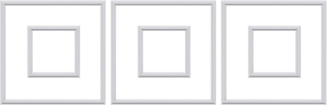 3 Set Panels Peel and Stick Premade Wainscoting Accent Wall Panels for Interior Wall Decor Easy DIY Build and Picture Frame Door Decor (20 x 20 + 10 x 10in)