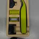 Philips Norelco OneBlade 360 Hybrid Face + Body, Electric Beard Trimmer, Shaver and Body Groomer, with 360 Blade Technology, 1x 360 Blade for Face, 5in1 Adjustable Comb, 1x Body Kit, Model QP2834/70 (Black/Lime Green)