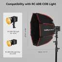 SmallRig RA-D60 Parabolic Softbox, 23.6" Quick Release Softbox with Carrying Bag, Compatible with SmallRig RC60 /RC100 Series COB Video Light for Photography Studio, Video Recording