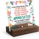 You Are Incredibly Appreciated Acrylic Sign with Wooden Stand, Appreciation Gift for Colleague, Cheer Up Gift for Friend Daughter Sister, Thank You Gift for Coworker, Office Gift for Colleague (SYB067)