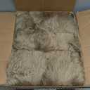 Beige Round Rugs 6ft Fuzzy Faux Sheepskin Washable Fluffy Fur Area Rugs for Bedroom Large Circle Nursery Living Room Shag Rug Beige