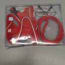 NCMAMA Cat Vest Harness and Leash Set for Walking, Escape Proof, Adjustable Kitten Harness, Breathable Mesh with Reflective Strips, Detective Conan-Inspired Design, Red, XS