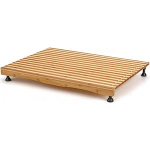 Bamboo Stovetop Cover & Countertop Cutting Board with Adjustable Legs, 29.5" x 21.2" Dual-Purpose Wood Chopping Block for Gas & Electric Burners, Extra Counter Space Saver for RV & Kitchen