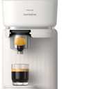 Philips Baristina Espresso Machine, Grind, Tamp & Brew Coffee Beans in One Swipe, Compact, 16 Bar Pump Pressure, Automatic Grinder, White with Mango Portafilter (BAR310/50)