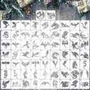 Small Stencils for Painting on Wood Reusable, 3 Inch Reusable Stencil for Craft Ornament Paint Template Stencils for Wall Card Rock Wood Signs Coasters Canvas Home Decor (Dragon)