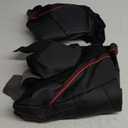 CAR PASS Universal FIT Piping Leather Two Front Seat Covers, Waterproof Faux Leather for SUV Sedan Van Truck, Airbag Compatible,Reserved Opening Holes for Headrest Covers. (Black red)