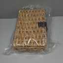 Decorative Box with Lid, Wicker Storage Basket, Water Hyacinth Woven Decorative box for Shelf, Coffee Table, Console Table, Home Decor (Small)