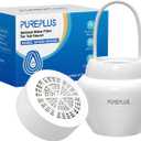 PUREPLUS Bathtub Bath Water Filter for Tub with 1 Extra Replacement Filter,11 Stages Kinder Filter,2500 Gallons Filtration,Remove Contaminants,Softer Skin & Hair,Reduce Chlorine & Heavy Metal,BPA Free