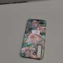 Compatible with MagSafe Case for Samsung Galaxy S21, Cute Aesthetic Stained Glass Lily Flower Magnetic Design Phone Case, Soft TPU and Hard PC Protective Phone Cover for Women Girls